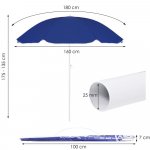 Springos Plážový slunečník 180 cm BU0022 - modrý – Zboží Dáma Springos Plážový slunečník 180 cm BU0022 - modrý – Zboží Dáma