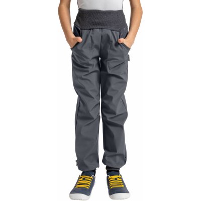 Unuo dětské softshellové kalhoty bez zateplení Street tm. šedá – Hledejceny.cz