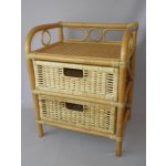 Ratanová komoda 2 zásuvky brown wash – Zboží Dáma