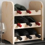 vidaXL Regál na víno 33 x 25 x 37 cm masivní borové dřevo – Sleviste.cz