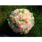 Kytice na auto - meruňkovo-růžové růže – Zboží Dáma