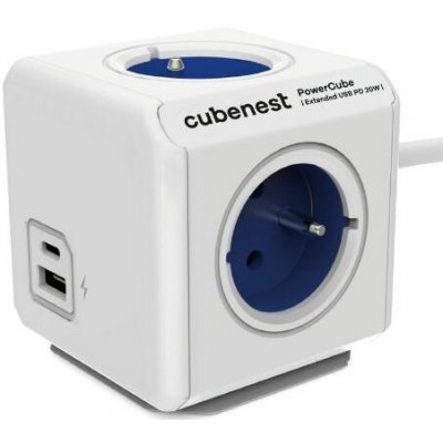 Cubenest PowerCube Extended USB A+C PD 20 W Blue 6974699970835 – HobbyKompas.cz