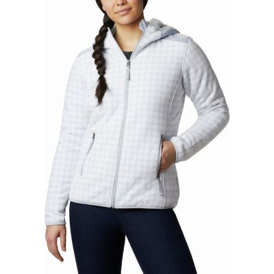 Columbia Winter Pass Print fleece Full Zip W bílá/šedá – Zboží Mobilmania