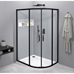 Gelco SIGMA SIMPLY BLACK čtvrtkruhová sprchová zástěna 1200x900 mm, R550, L/R, čiré sklo GS1290B – Hledejceny.cz