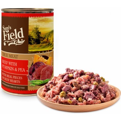 Sam's Field True Beef Meat with Pumpkin & Pea superprémiová masová 400 g – Zboží Mobilmania