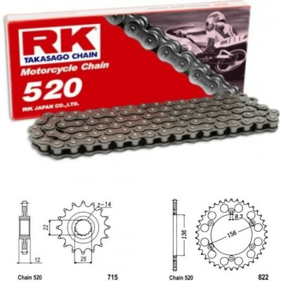 RK Racing Chain Řetězová sada GAS GAS 250 EC 01-18 | Zboží Auto