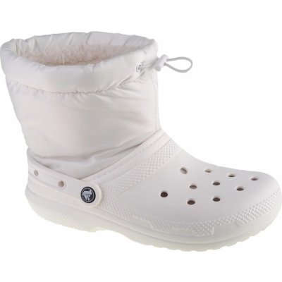 Crocs Classic Lined Neo Puff Boot white/white – Zboží Mobilmania