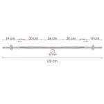 SPRINGOS Vzpěračská tyč rovná 120cm / 25mm – Zboží Dáma