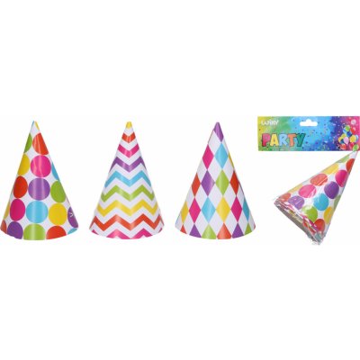 wiky Párty kloboučky MIX 15 cm 6 ks – Zboží Dáma