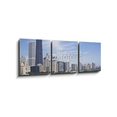 Obraz 3D třídílný - 150 x 50 cm - Amazing Gold Coast in Chicago Amazing Gold Coast v Chicagu – Hledejceny.cz