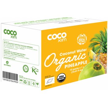 Cocoxim Kokosová voda Organic Ananas 1 l