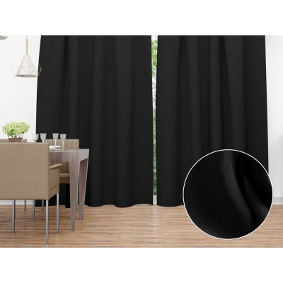 Biante Dekorační závěs Rongo RG-014 Černý 140x140 cm – Zboží Mobilmania