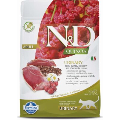 N&D GF Quinoa Cat Urinary Duck & Cranberry 0,3 kg – Zboží Mobilmania