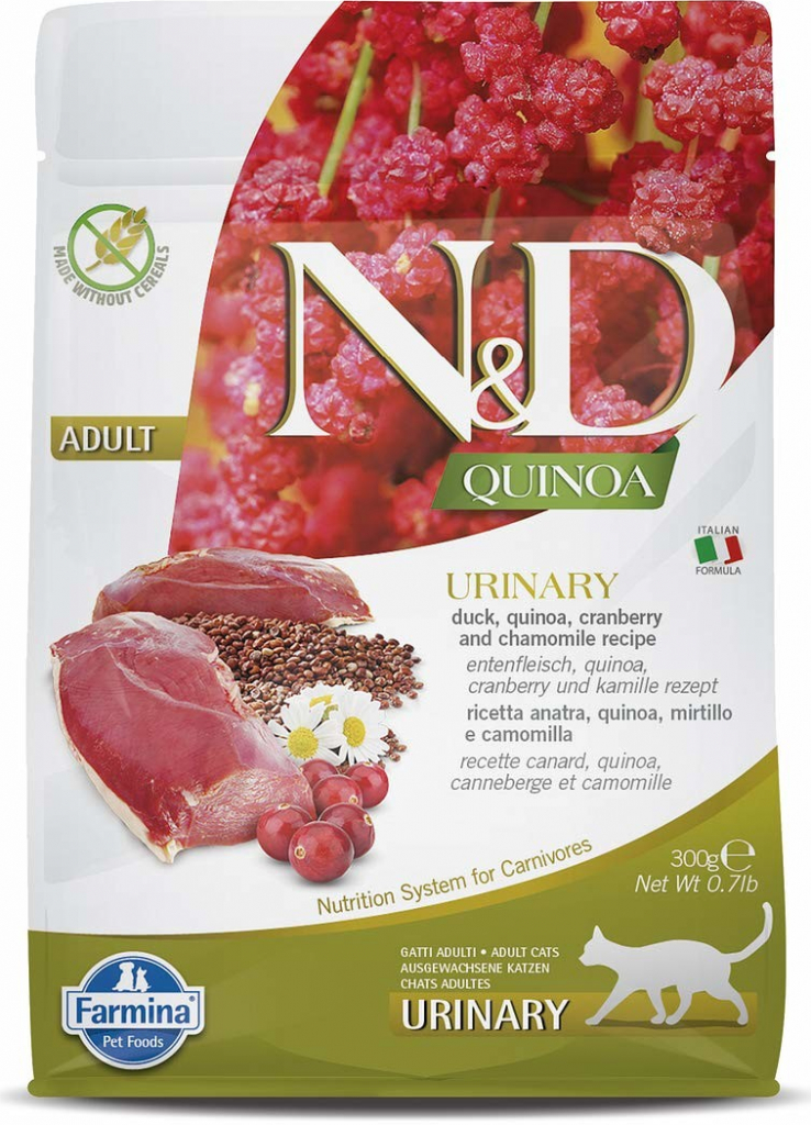 N&D GF Quinoa Cat Urinary Duck & Cranberry 0,3 kg