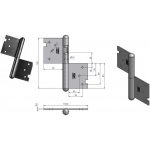 TKZ Polná Závěs dveřní 120mm BPÚ levý – Zbozi.Blesk.cz