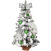 Vánoční stromek LAALU Ozdobený stromeček POLÁRNÍ ZELENÁ 60 cm s 41 ks ozdob a dekorací s LED OSVĚTLENÍM
