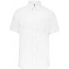 Pánská Košile Pánská nežehlivá košile s krátkým rukávem Twill bílá