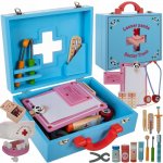iMex Toys dřevěný doktorský kufřík modrý – Zboží Dáma