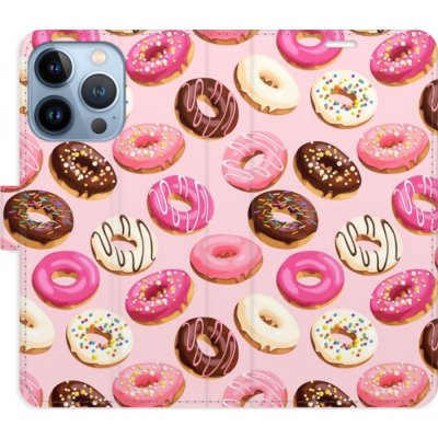 Pouzdro iSaprio Flip s kapsičkami na karty - Donuts Pattern 03 Apple iPhone 13 Pro