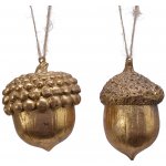 Kaeming Vánoční ozdoba ŽALUD 4x8 cm 2 druhy zlatý KSD – Sleviste.cz