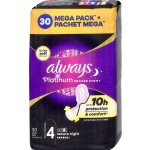 Always Platinum Secure Night velikost 4 Vložky s křidélky 30 ks – Zboží Dáma