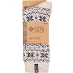 Woolwear of Scandinavia Vlněné ponožky White/Blue Snowflakes modrá – Hledejceny.cz