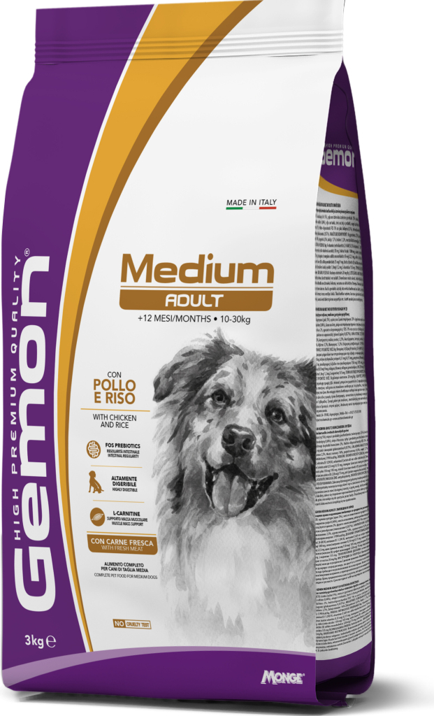 Gemon Medium Adult Kuře s rýží 3 kg