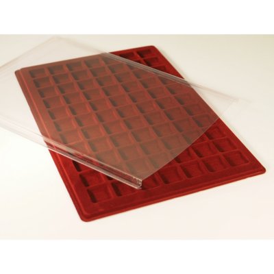 Schulz ČR Plato kazeta na mince potažené vínově červeným sametem s průhledným krytem 77 polí o rozměru 23 x 23 mm – Zboží Dáma Schulz ČR Plato kazeta na mince potažené vínově červeným sametem s průhledným krytem 77 polí o rozměru 23 x 23 mm – Zboží Dáma