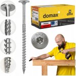 TESAŘSKÉ VRUTY DO DŘEVA 6x120 TALÍŘOVÁ HLAVA TORX 100 Ks DOMAX CT STŘÍBRNÉ – Hledejceny.cz