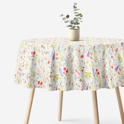 Goldea kulatý ubrus valencia rozkvetlá louka Ø 140 cm – Hledejceny.cz