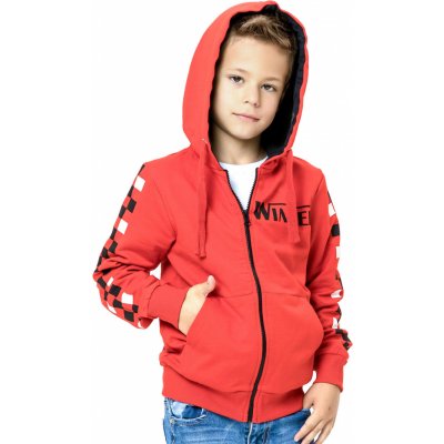 Winkiki Kids Wear Chlapecká mikina s kapucí Winner červená – Zboží Mobilmania