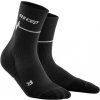 CEP dámské běžecké kompresní vysoké ponožky heartbeat černé