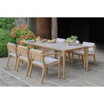 Royal Botania Jídelní stůl U-Nite, 75 x 75 x 75 cm, rám teak, deska keramika černá – Hledejceny.cz