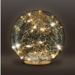 Solight LED skleněná vánoční koule 20 LED měděná struktura 3 x AAA 8592718027261 – Hledejceny.cz