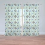 Sablio Záclony Kočky a rybičky: 2ks 150x250cm – Hledejceny.cz
