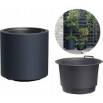 Prosperplast Květináč s vkladem HEOS 39 cm antracit – Hledejceny.cz