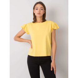 RUE PARIS dámské tričko s volány rv-bz-6724.69 yellow