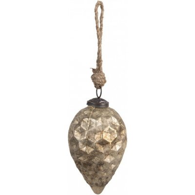 Clayre & Eef Zlatá vintage vánoční ozdoba 5*8 cm – Hledejceny.cz