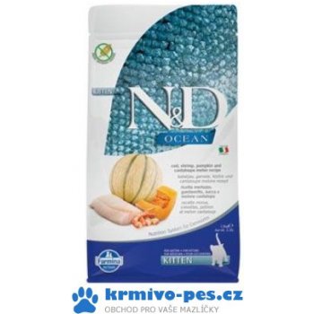 N&D OCEAN Kitten Cod & Shrimp&Pumpkin&Melon 1,5 kg