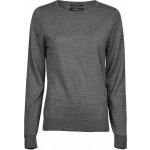 Tee Jays Dámský merino svetr s kulatým výstřihem šedá melír – Hledejceny.cz