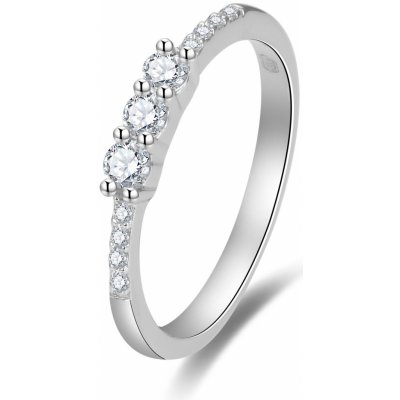 Beneto Třpytivý zásnubní prsten se zirkony AGG464 – Zboží Mobilmania