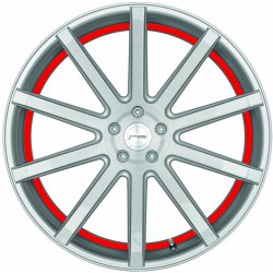 Corspeed Deville 8,5x19 5x114,3 ET40 silver brushed surface trim red