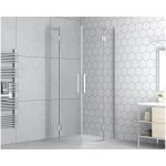 Čtvrtkruhový form&style ROMALLO 90 x 90 cm barva rámu chrom dekor skla čiré sklo – Zboží Dáma