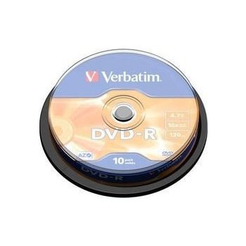 Verbatim DVD-R 4,7GB 16x, AZO, cakebox, 10ks (43523)