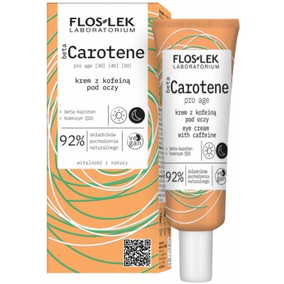 FlosLek Laboratorium Beta Carotene oční krém proti otokům a vráskám s kofeinem 30 ml