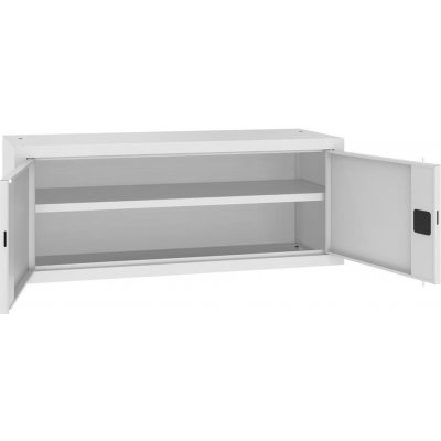 Malow Spisová skříň kovová SBM 405 M 465 x 1200 x 435 mm světle šedá, bílá šedá