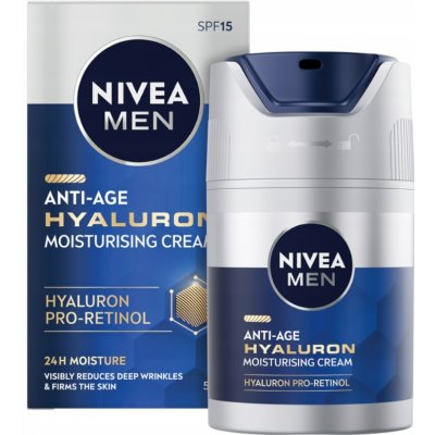 Nivea Men Hyaluron (Face Moisturizing Cream SPF 15 50 ml – Zboží Mobilmania