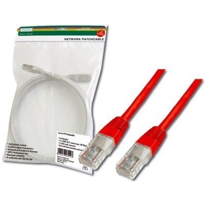 Digitus DK-1512-030/R Patch UTP, CAT 5e, AWG 26/7, 3m, červený – Zboží Mobilmania