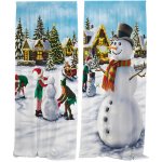 IMPAR Závěsy Vánoční sněhuláci (Rozměr : 140x250, Materiál: Interlock) – Hledejceny.cz