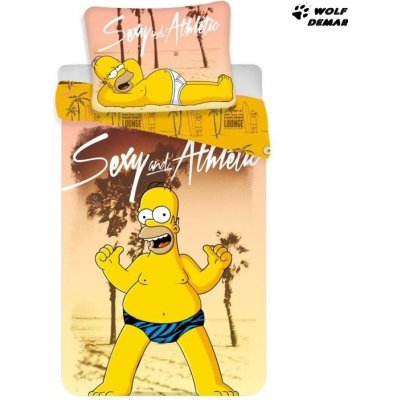 Jerry Fabrics Povlečení Homer Simpson beach 140x200 70x90 – Zboží Mobilmania